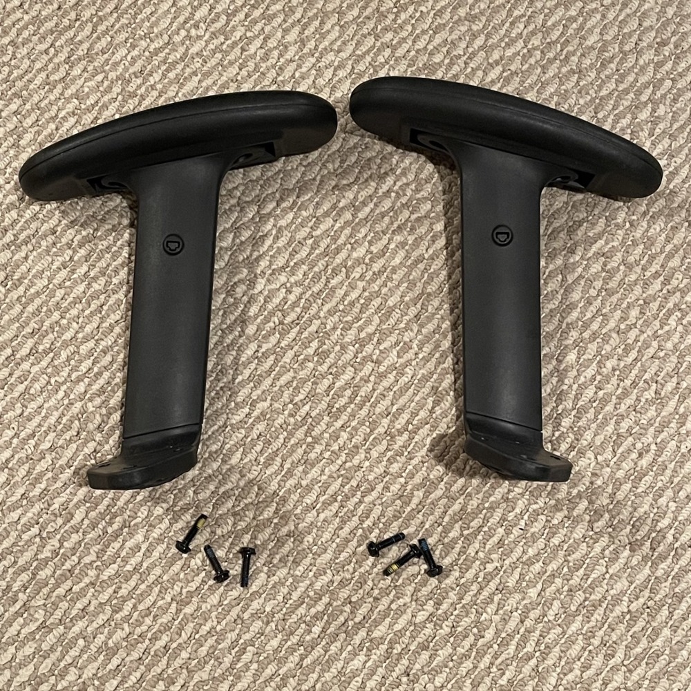 Hon Computer Chair Height Adjustable Armrest Replacement Pair Black Office Part